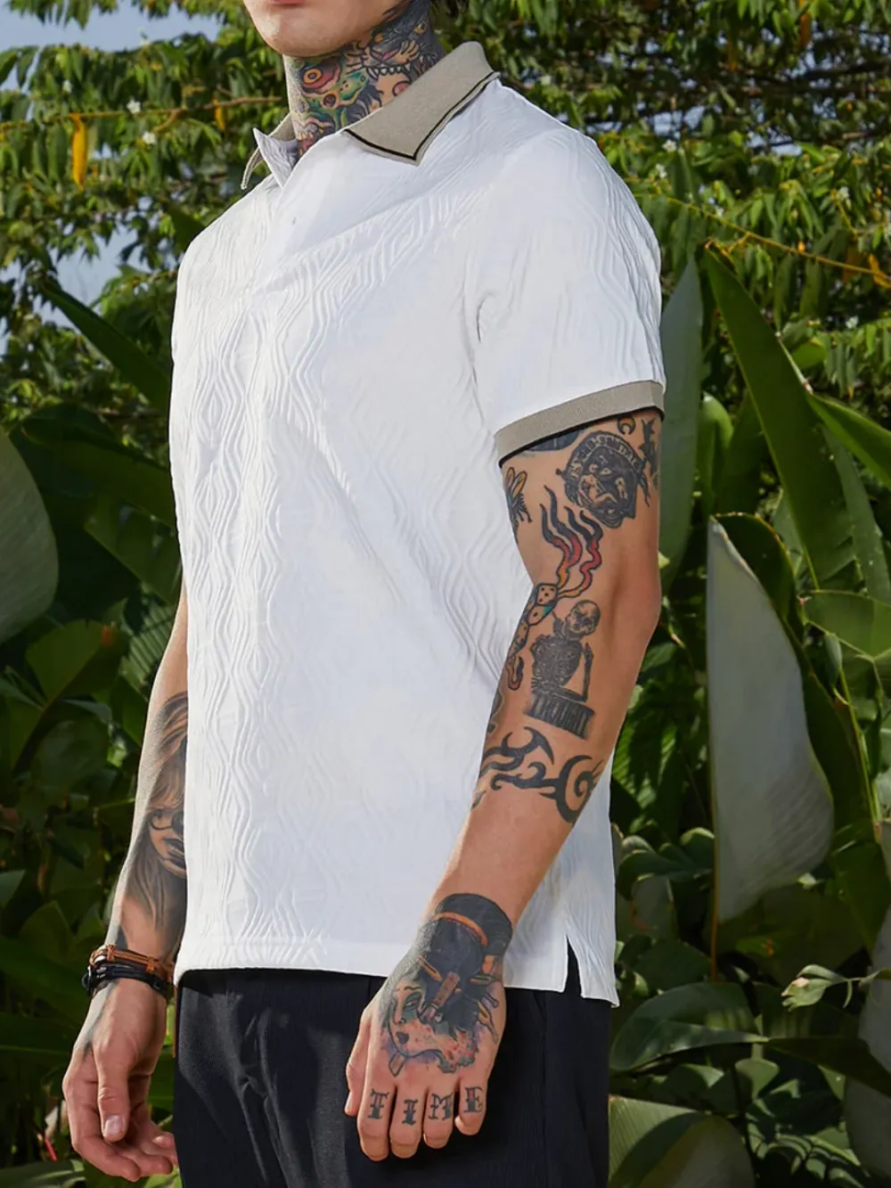 Color Block Half Sleeve Polo T-Shirt