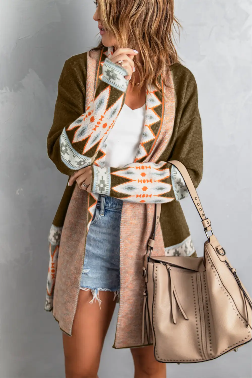 Modern Layer Open Front Cardigan