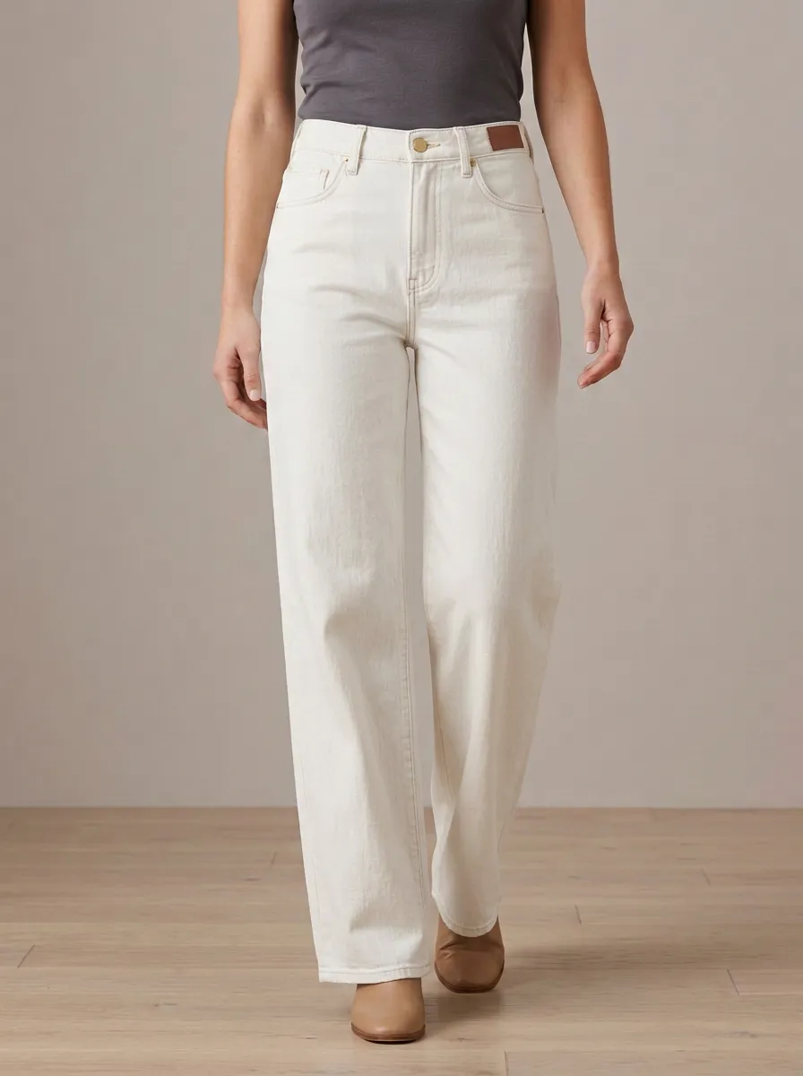 Relaxed-Essential High-Rise Wide-Leg Denim Jeans