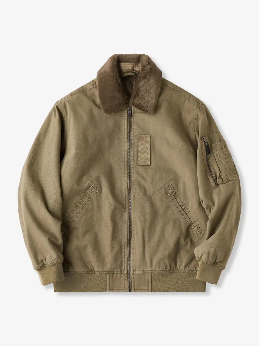 Men's Textured Bomber Jacket