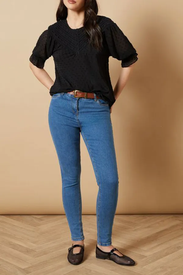 Casual Style Black Boho Top