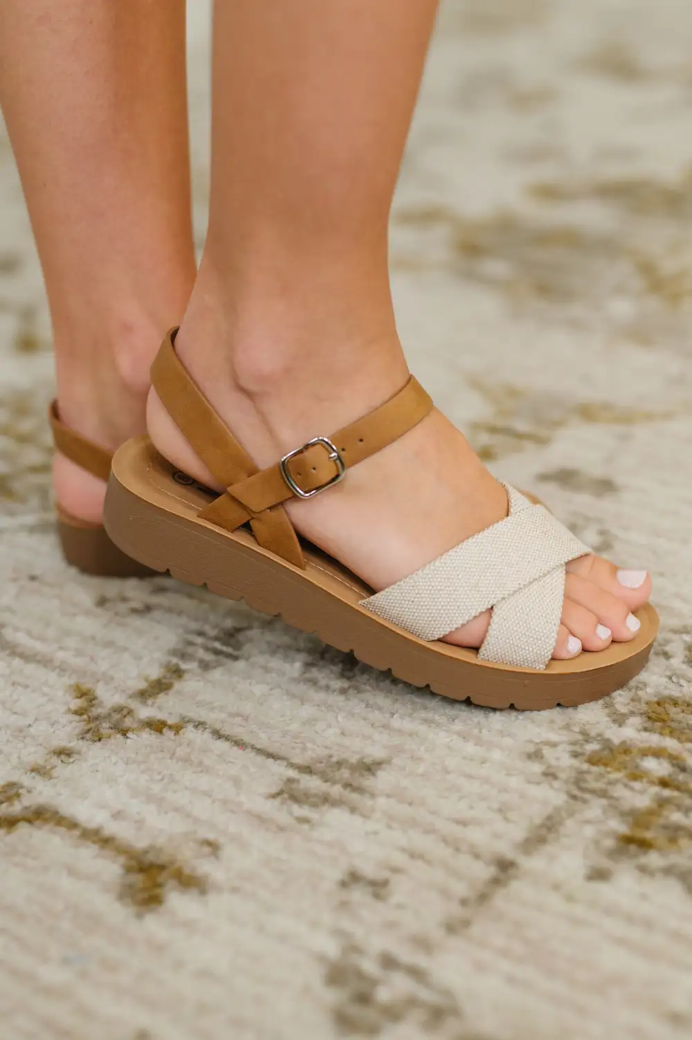 Platform Nubuck Wedge Sandals