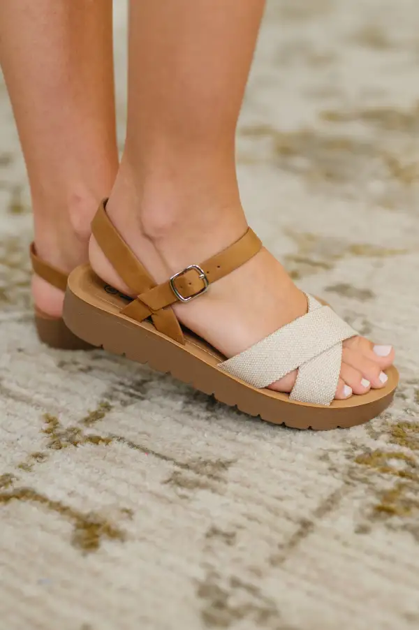 Platform Nubuck Wedge Sandals