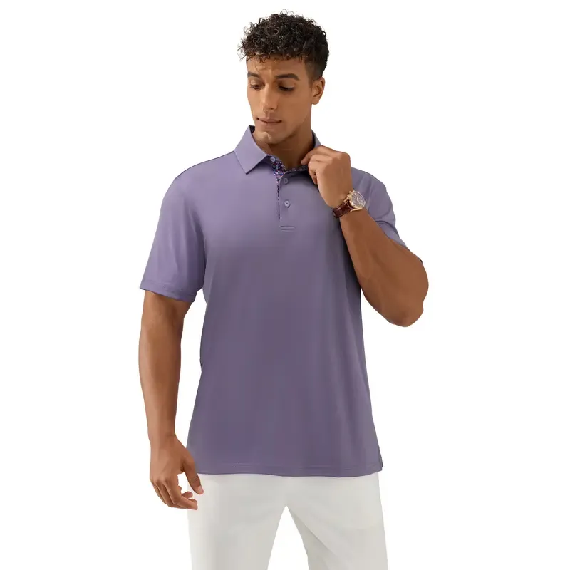 Men’s Polo Shirts – Soft Breathable Cotton Blend, Comfortable Short Sleeve Casual Fit, Classic Collared T-Shirts for Work, Golf, Travel & Everyday Wear