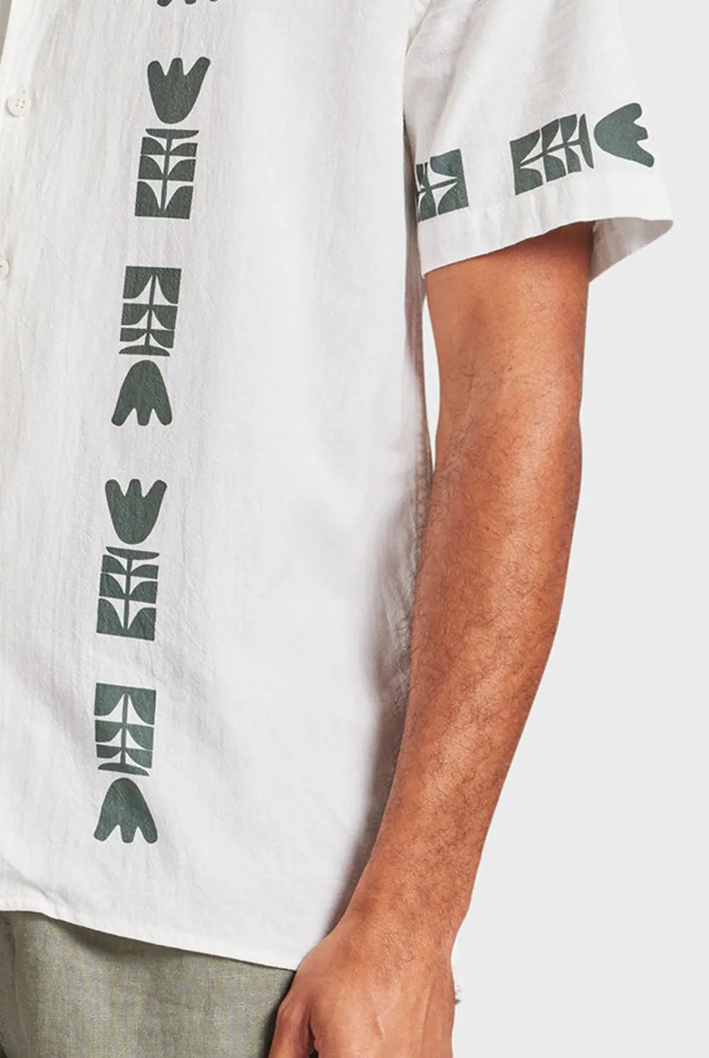 Kemp Short Sleeve Shirt- Navy/white