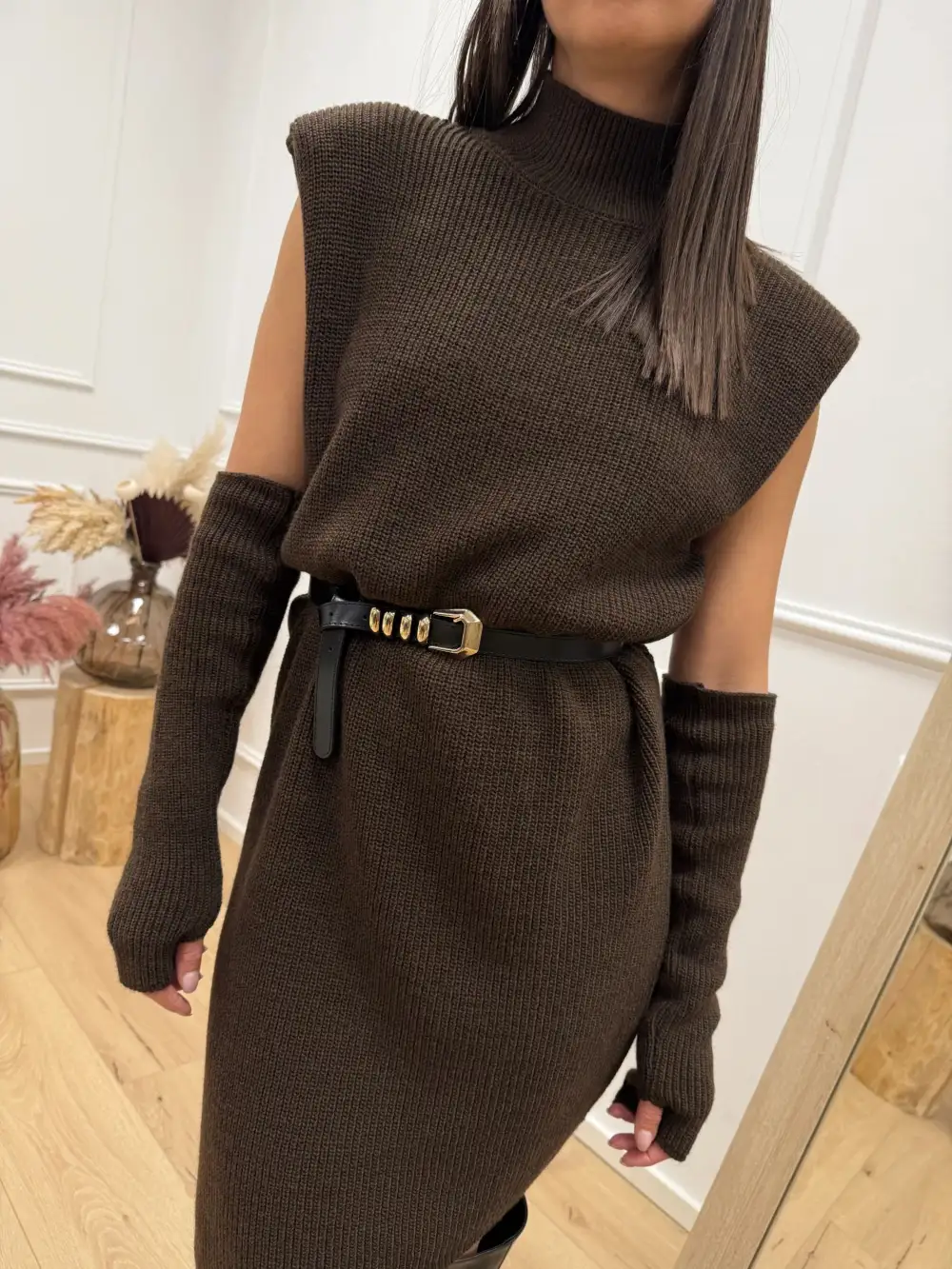 Wrapfront Mini Viscose Dress