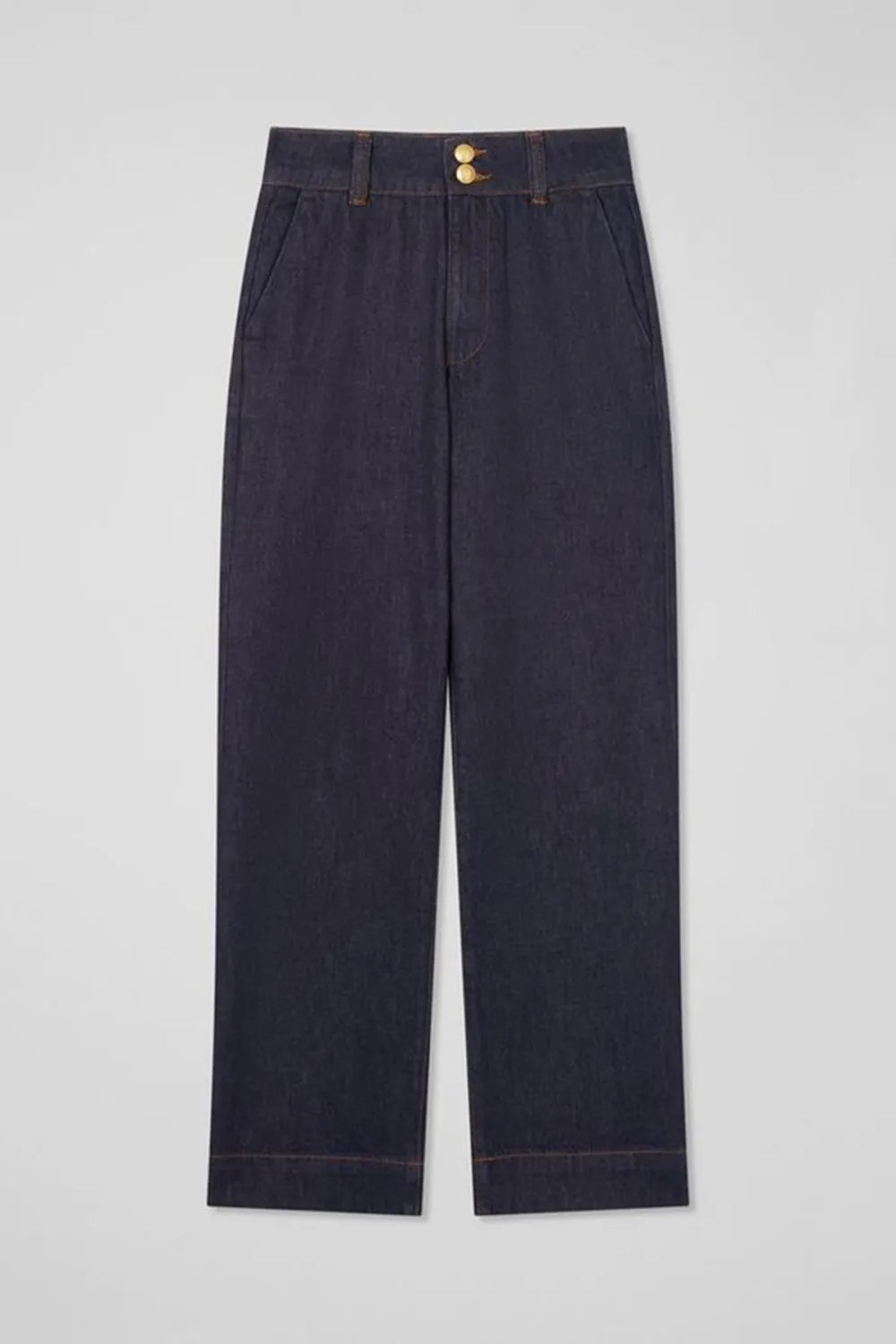 Indigo Blue High Rise Wide Leg Jeans