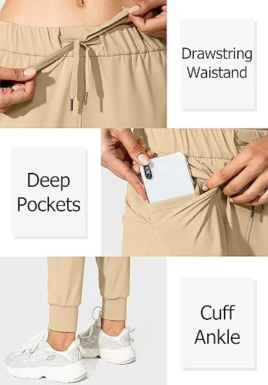 7PACK-Women'S Athletic Pants With Adjustable Drawstring Pockets For Running, Lounging, Workout, And Jogging