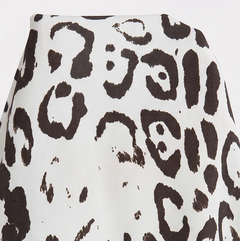 V Neck Pocket Printed Midi Dress