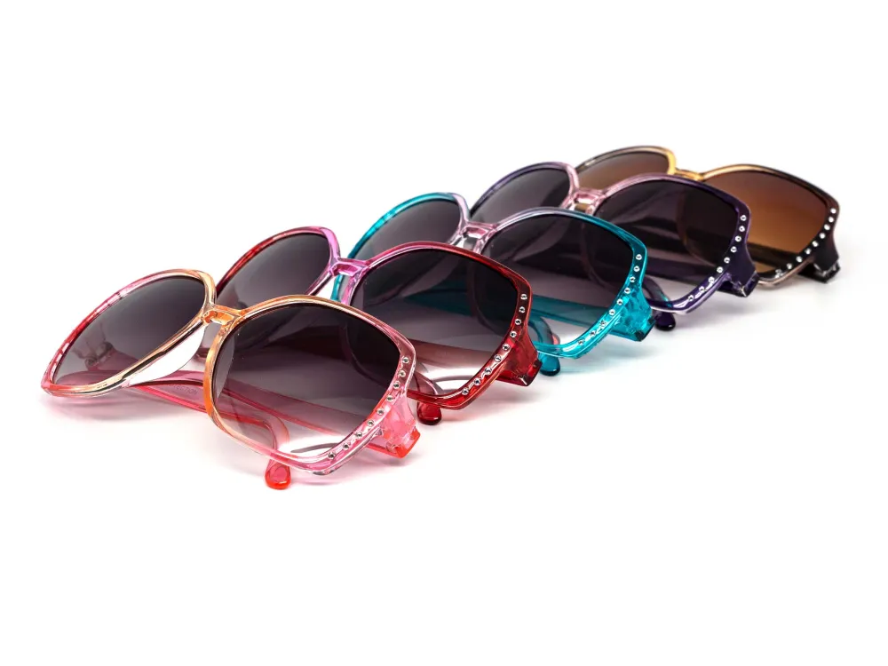 12-Pack Kids Retro Square Gradient Sunglasses