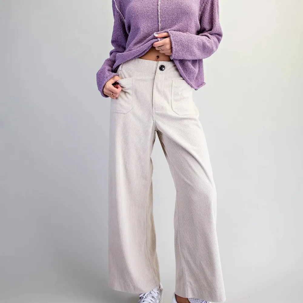 Corduroy Straight Leg Pants