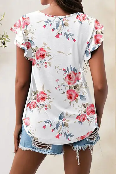 Cozy Round-Neck Short-Sleeve Cotton T-Shirt