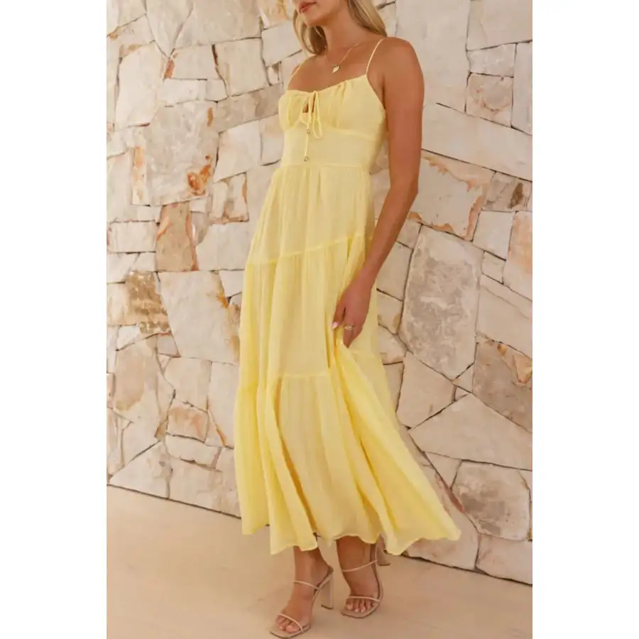 Ruched Smocked Back Cami Dress