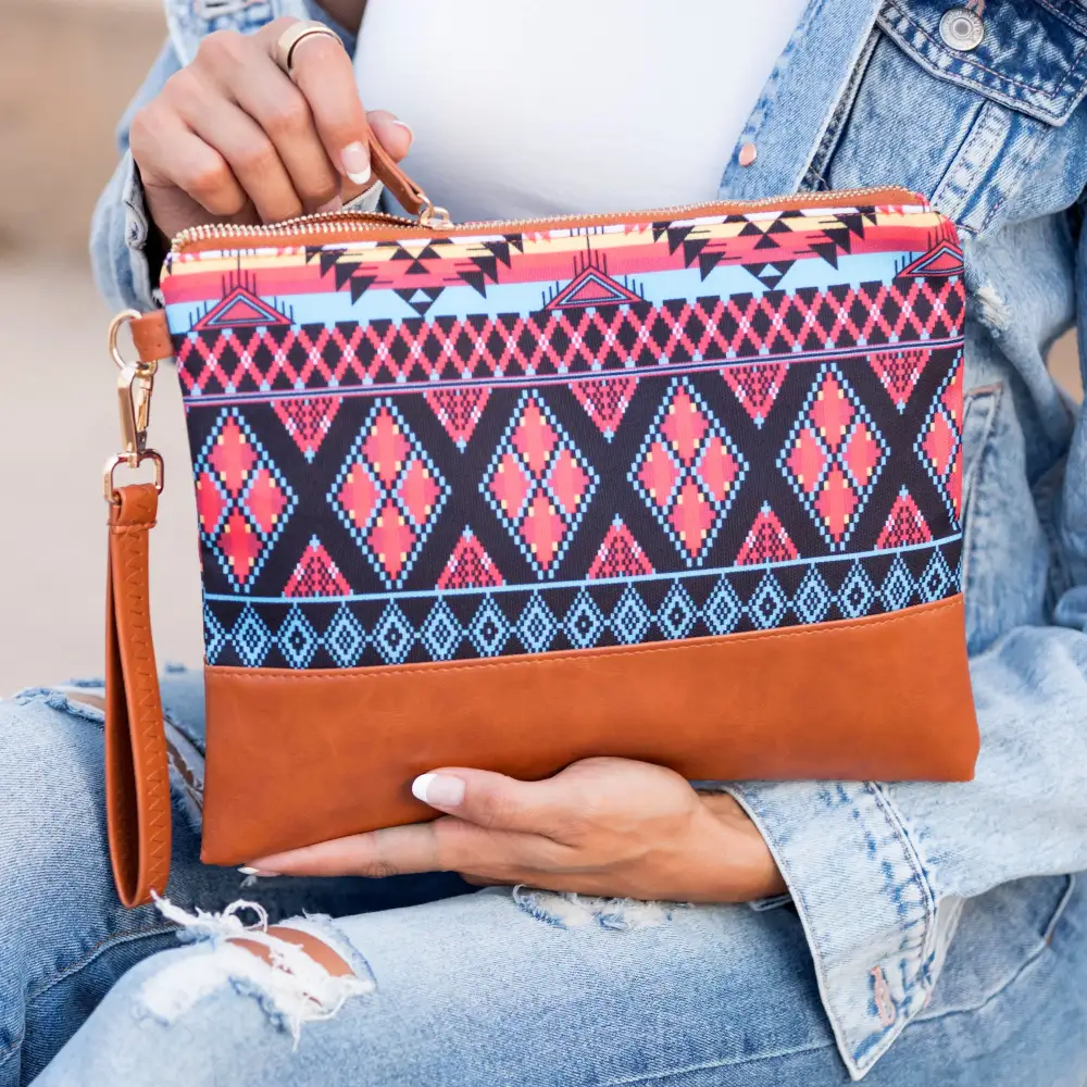 Aztec Boho Clutch Bag