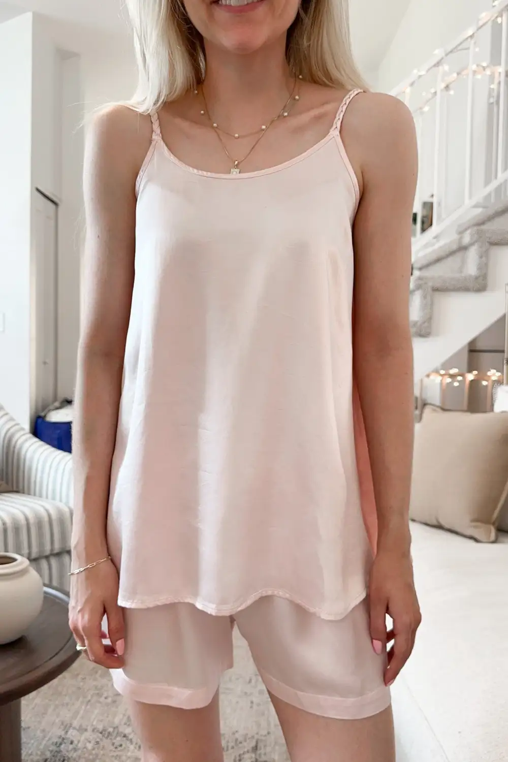 Relaxed Soft Satin Cami Top