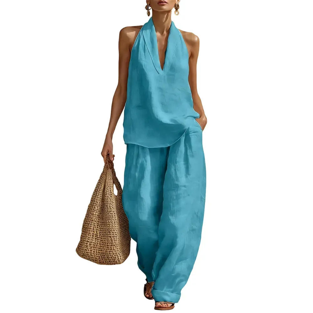 Boho Linen Two Piece Set