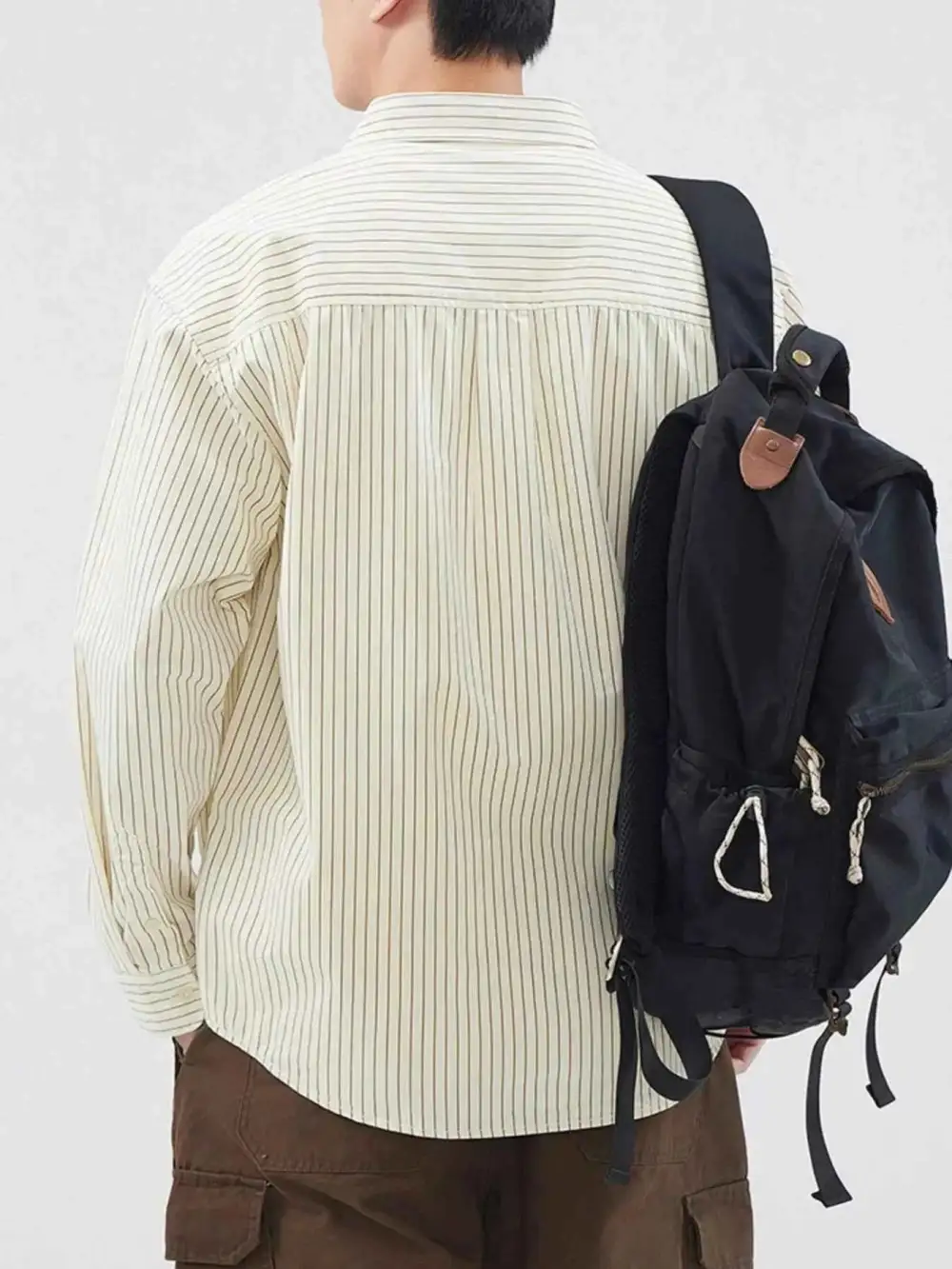 Striped Button-Up Long Sleeve Shirt