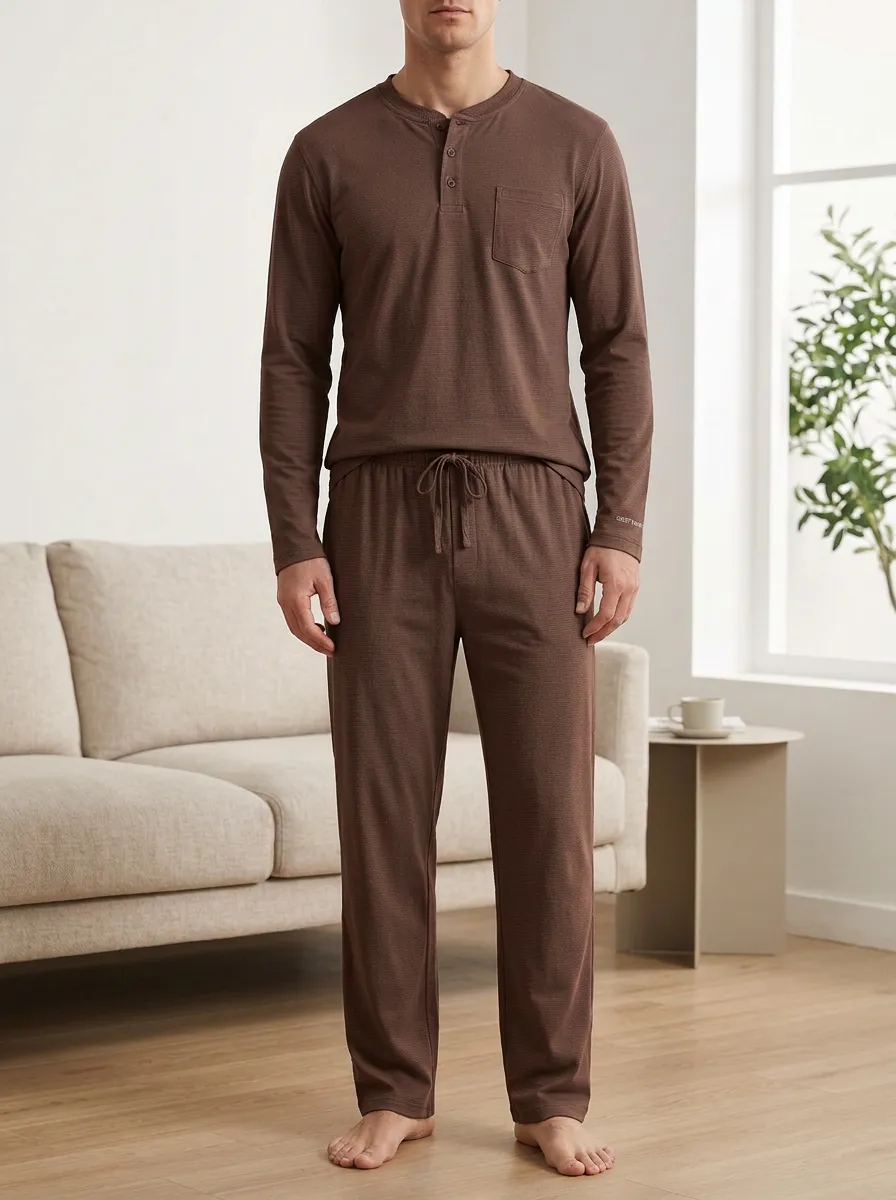 Solid Men's Pajama Set