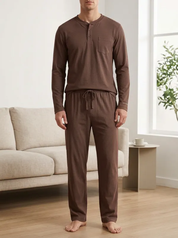 Solid Men's Pajama Set