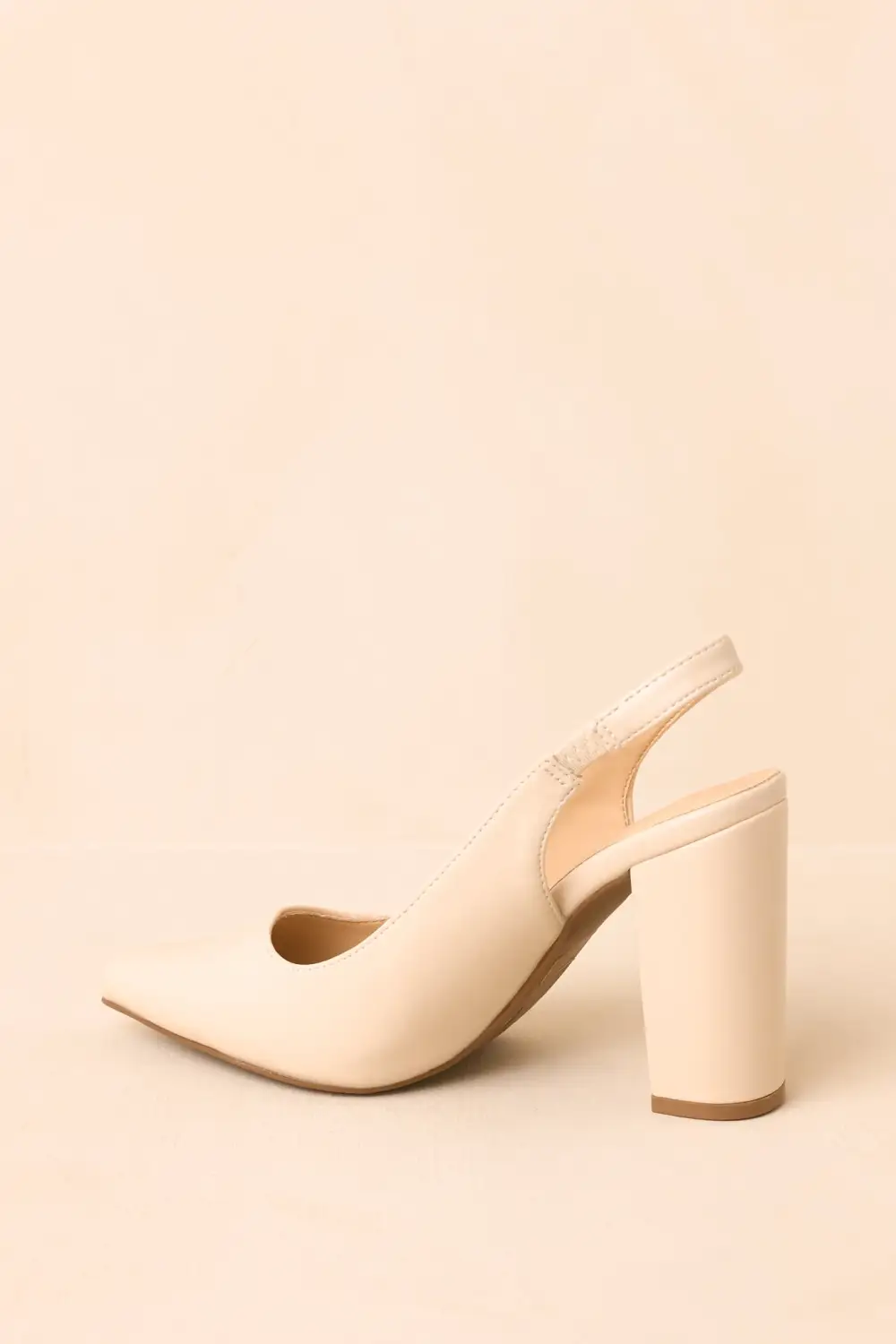 Pointed Toe Block Heel Slingback Slingback Heels