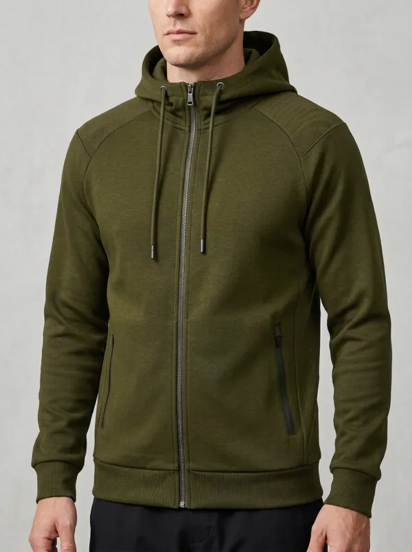 Casual Zip-Up Hooded Design Men's Sport Jacket