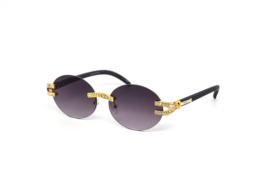 12-Pack Rimless Oval Gradient Sunglasses
