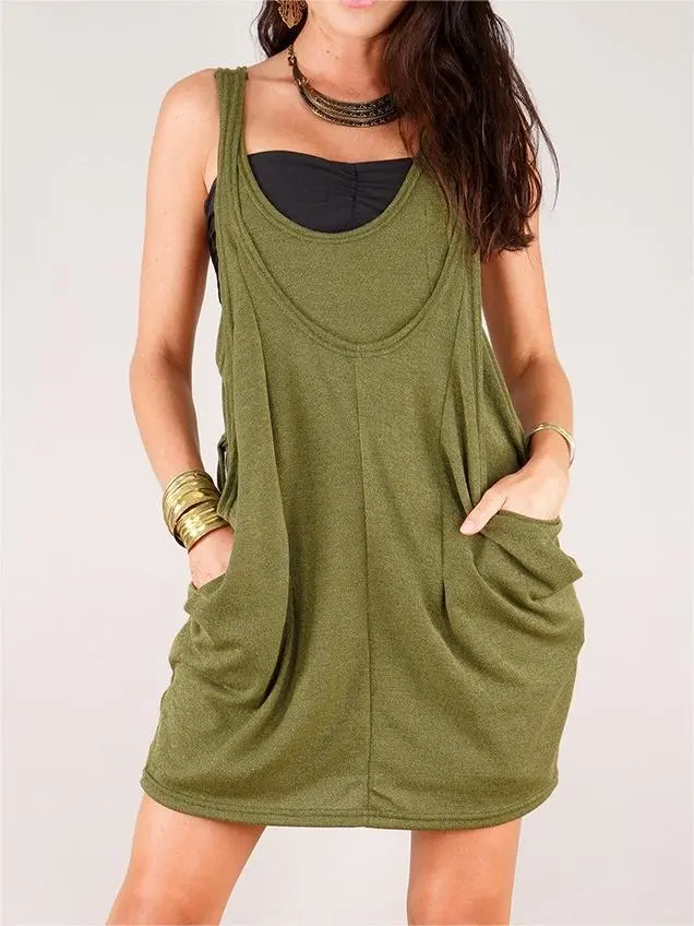Casual Style Sleeveless Tunic