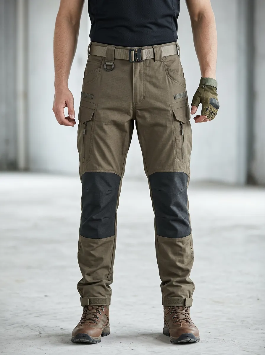 Men's Hook-and-Loop Pocket Utility Cargo Pants