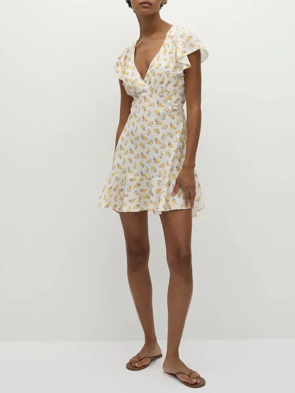 Casual Style Rose Mini Dress