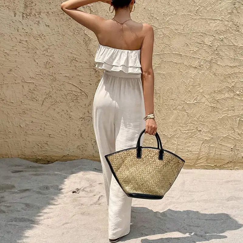 Sophisticated Detail Ruffled Jumpsuit