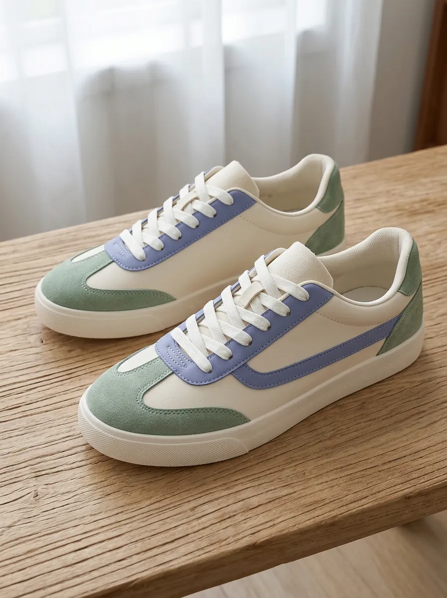 Women's Colorblock Suede Patchwork Classic Skate Shoes
