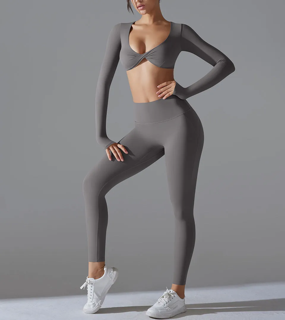 High-Waist Yoga Two-Piece Activewear Active Set