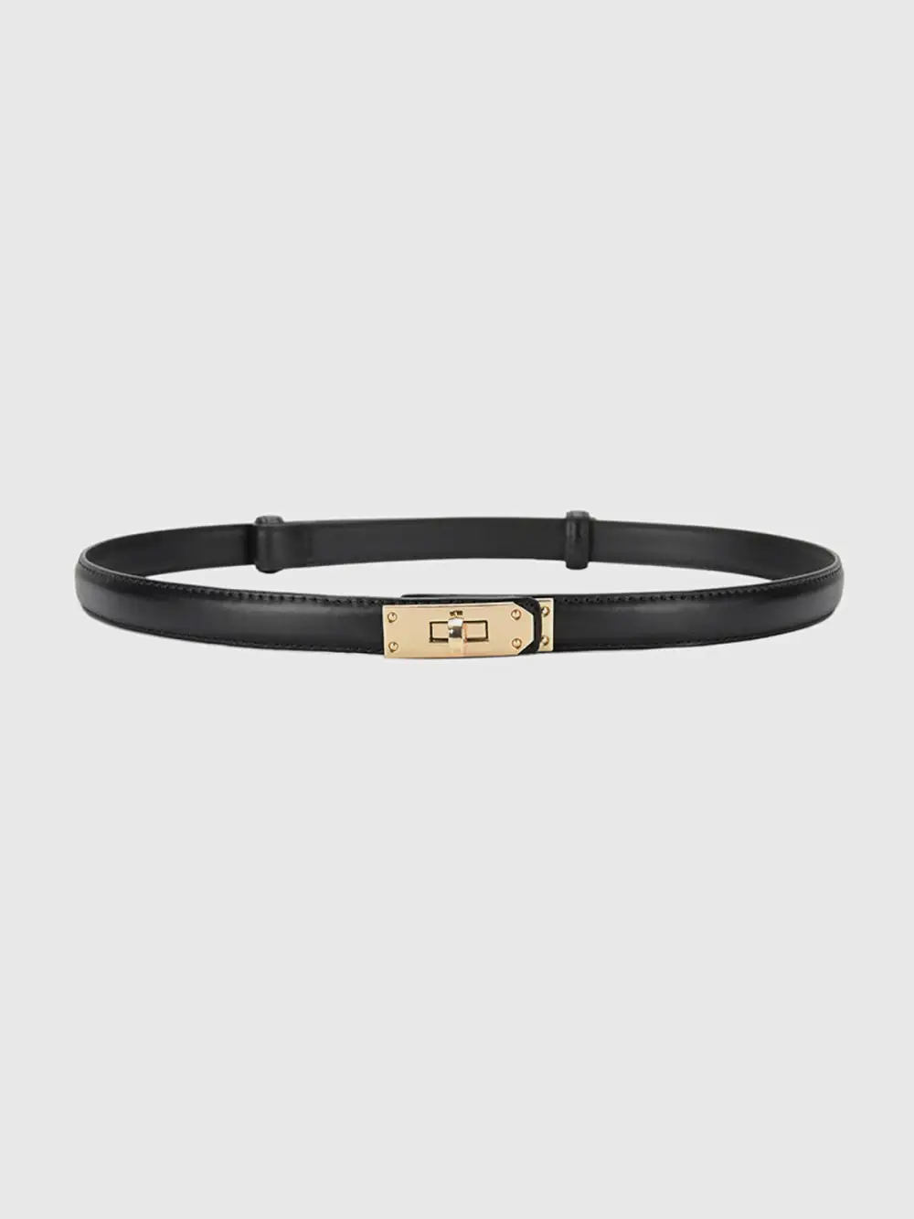 Brown Leather Belt for Slim Waist Design