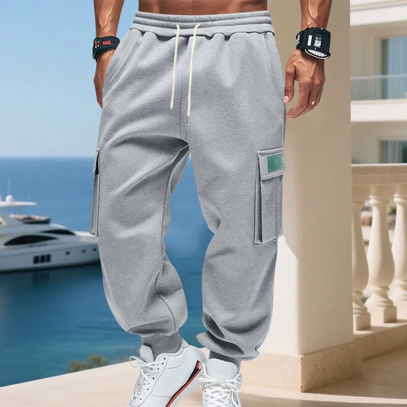 Men's Cargo Jogger Pants Waistband Utility Pockets Cargo Pants