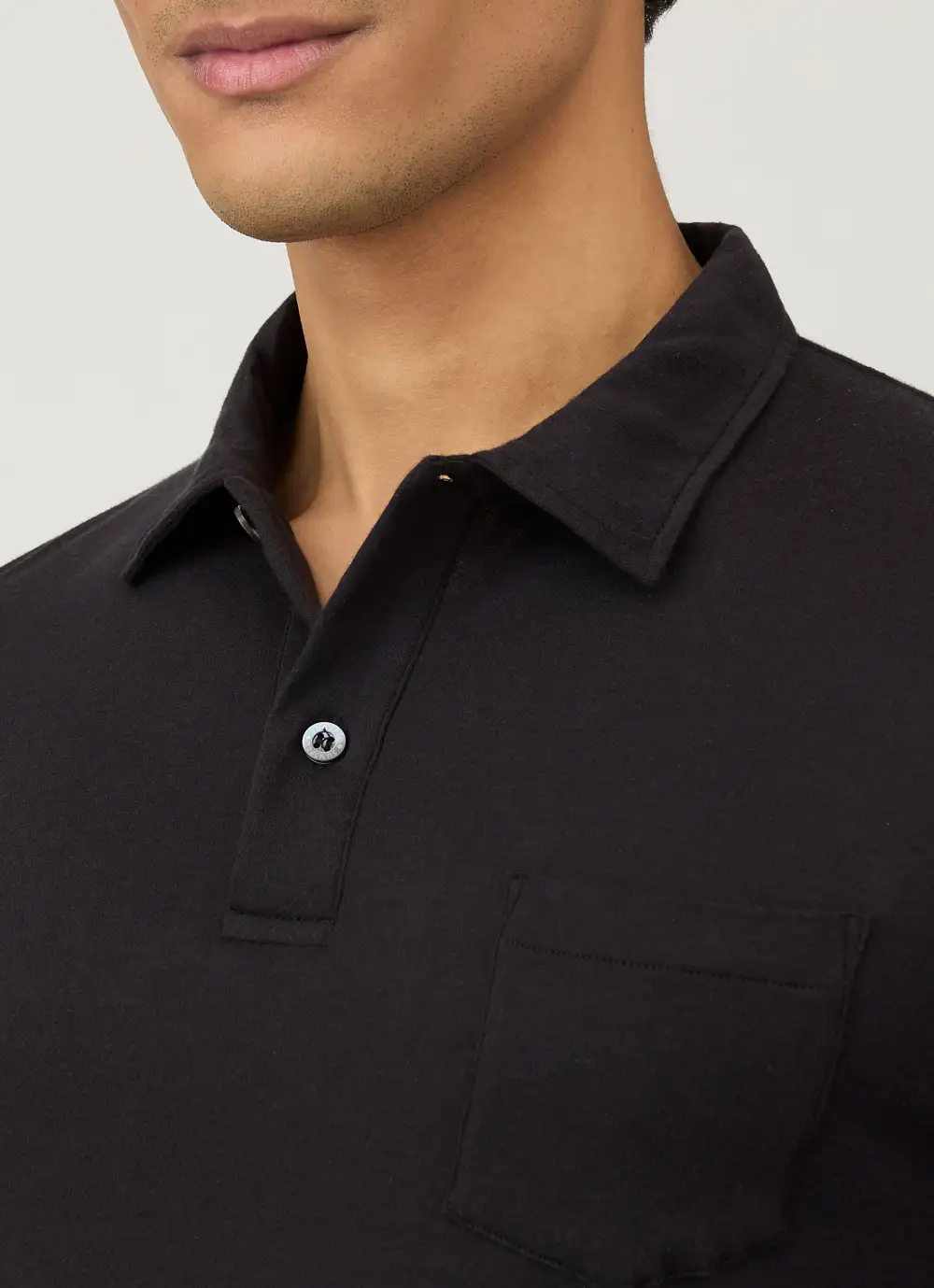 Clean Everyday Slim Fit Sea Island Cotton Jersey Short Sleeve Polo Shirt