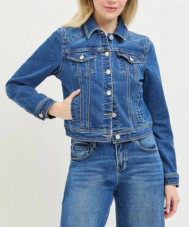 Basic Fitted Button Down Jacket