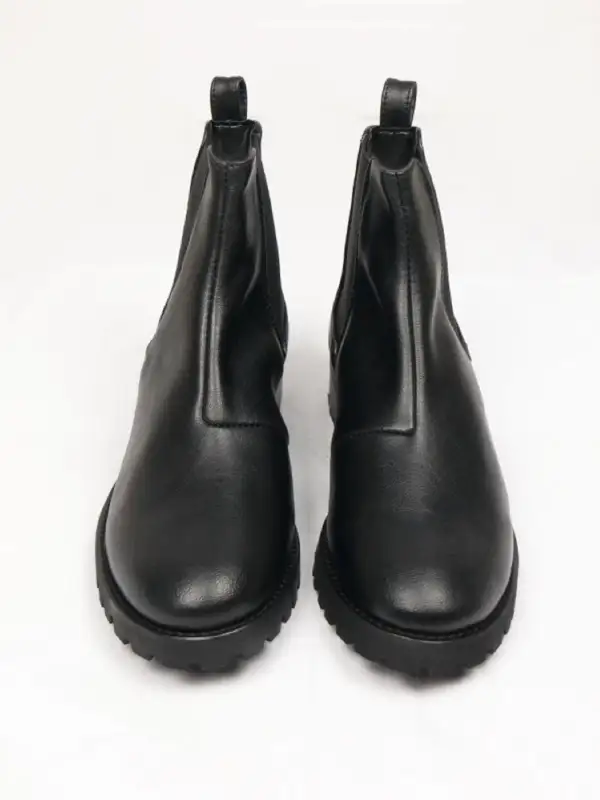 Women's Contemporary Casual Water Resistant Vegan Leather Chelsea Boots
