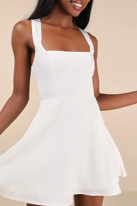 Admirably Chic Black Satin Lace-Up Mini Dress With Pocket