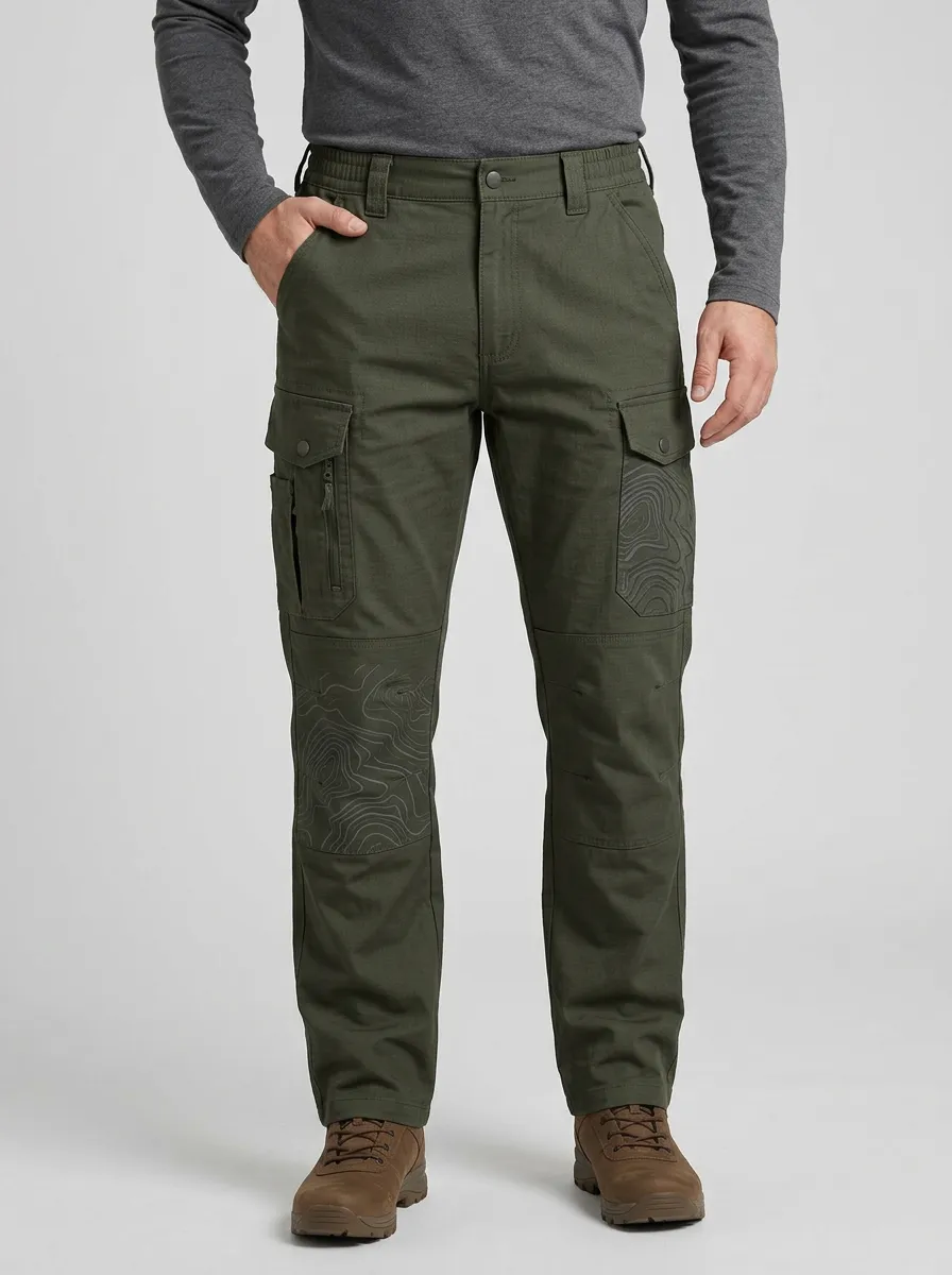 Unisex Range Topographic Map Tactical Work Pants
