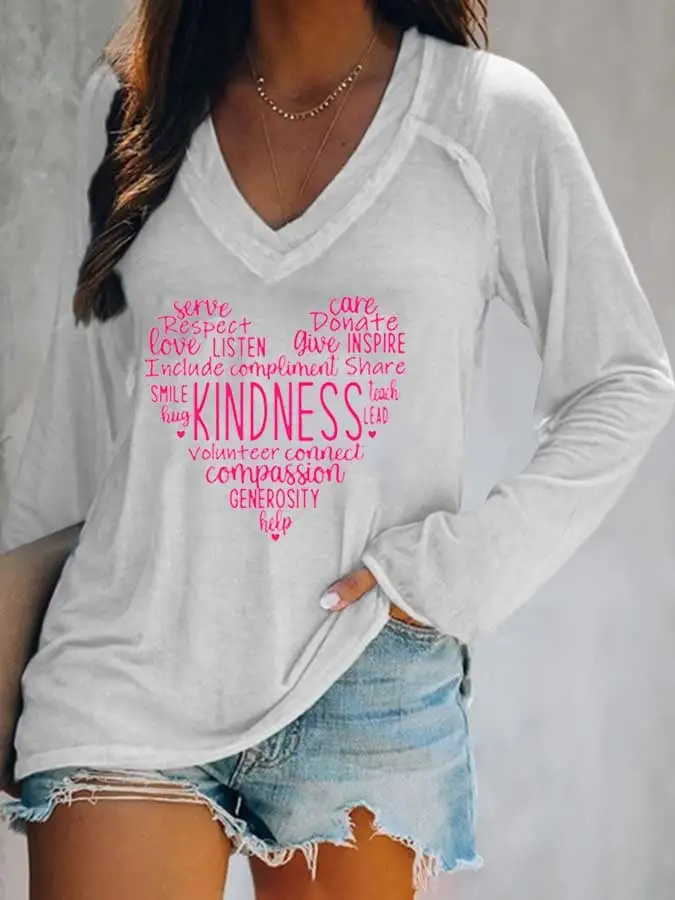Women'S Letter Print Casual T-Shirt