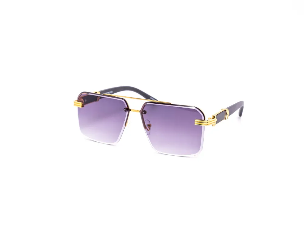 12-Pack Modern Rimless Aviator Gradient Sunglasses