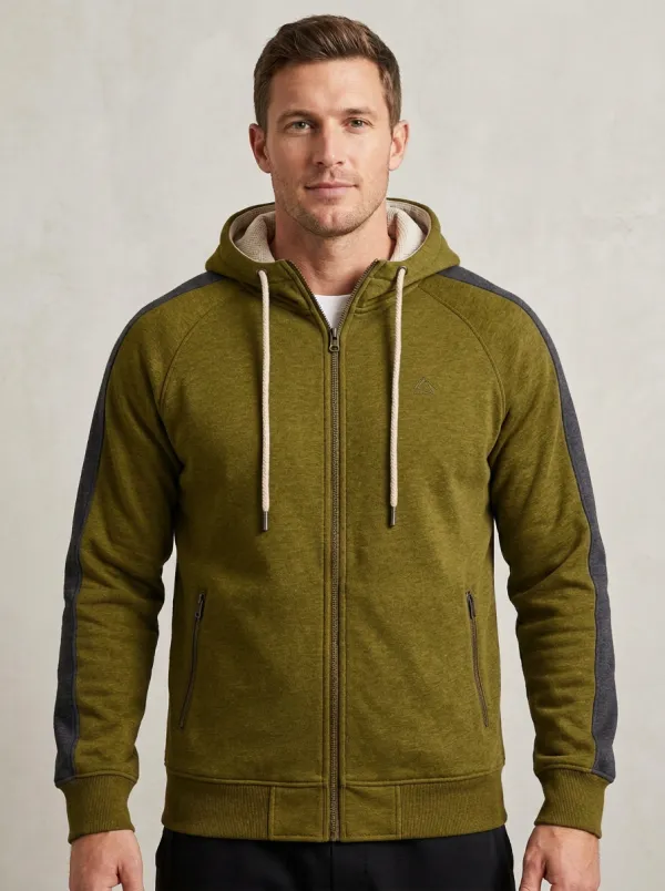 Classic Zip-Up Hooded Training Look Men's Sport Jacket