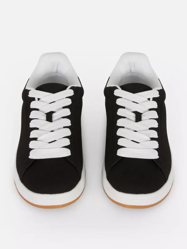 Contrast Color Comfortable Low-Top Breathable Lace-Up Shoes