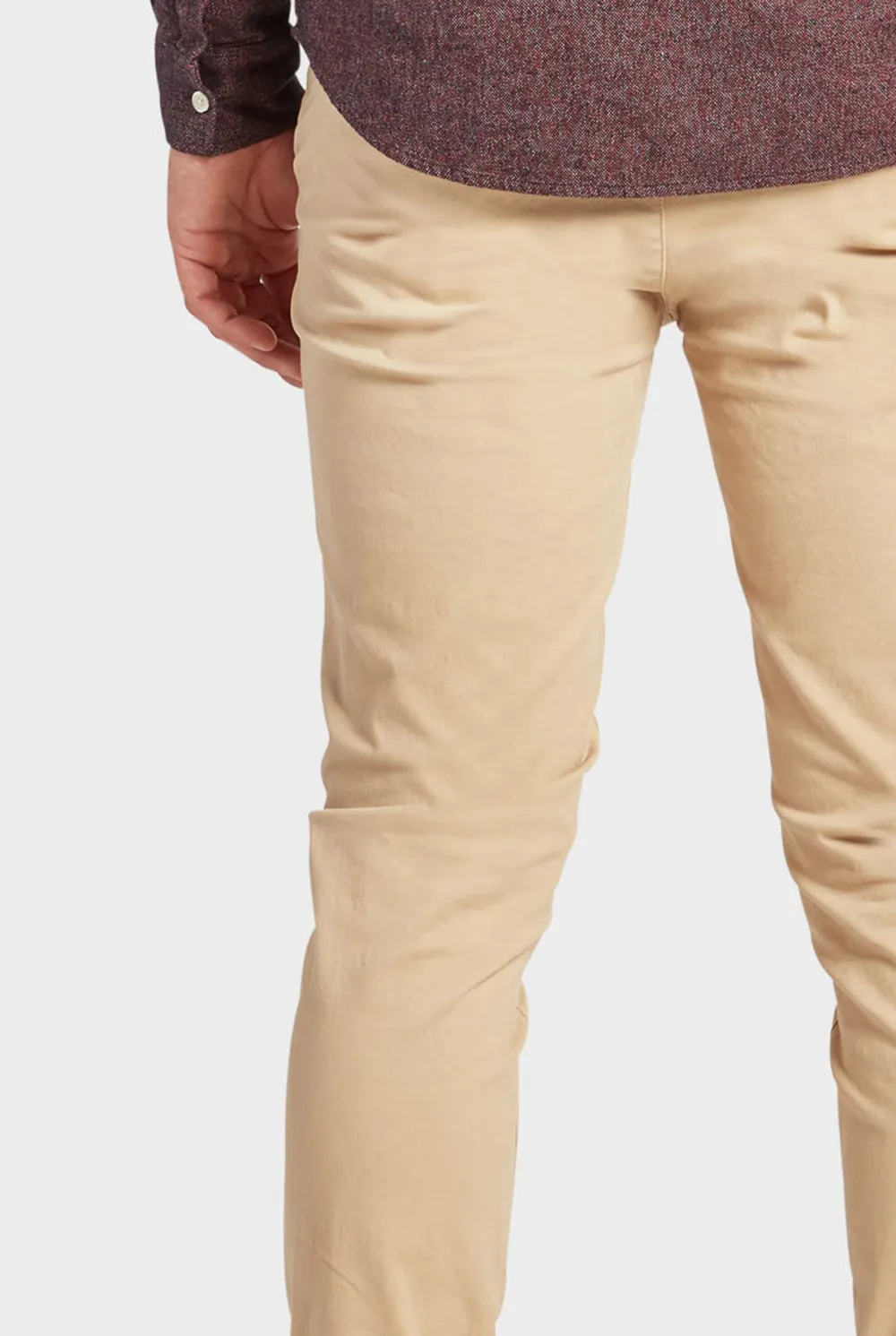 Straight Leg Cotton Twill Trousers