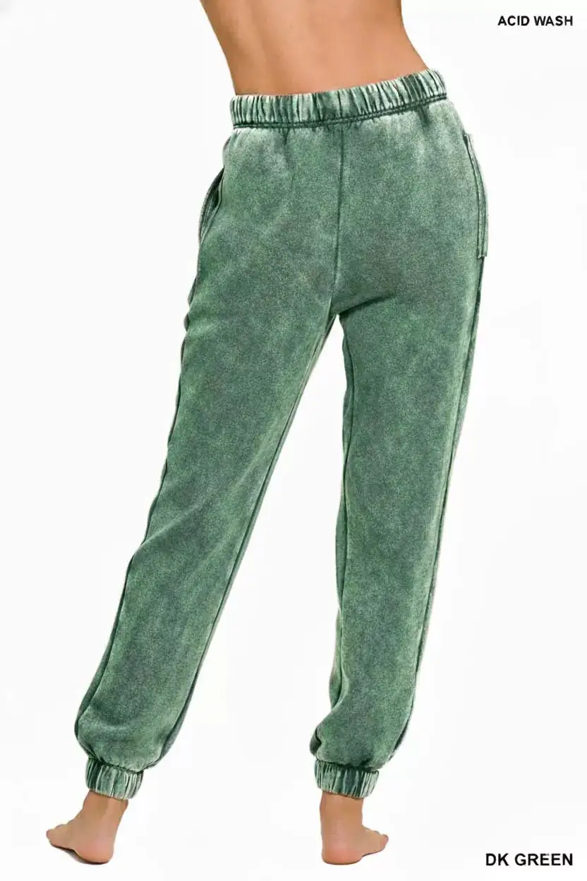 Drawstring Elastic-Waist Pocketed Fleece Sweatpants