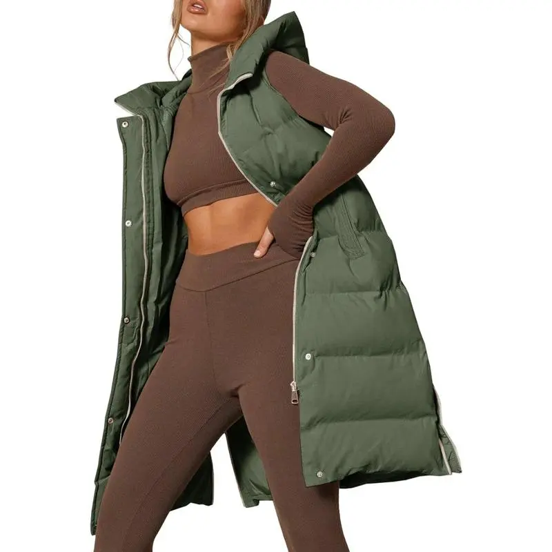 🧥 Women’s Warm Hooded Down Vest – Cozy, Lightweight & Effortlessly Stylish