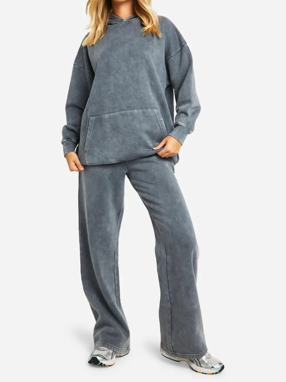 WASHED CHARCOAL OVERSIZED HOODIE