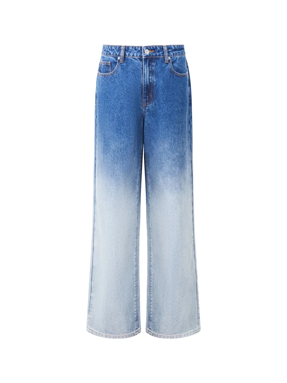 Creative And Fashionable Gradient Blue Wide-Leg Trousers
