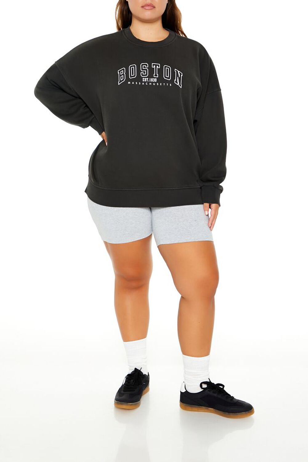 Plus Size Boston Graphic Pullover
