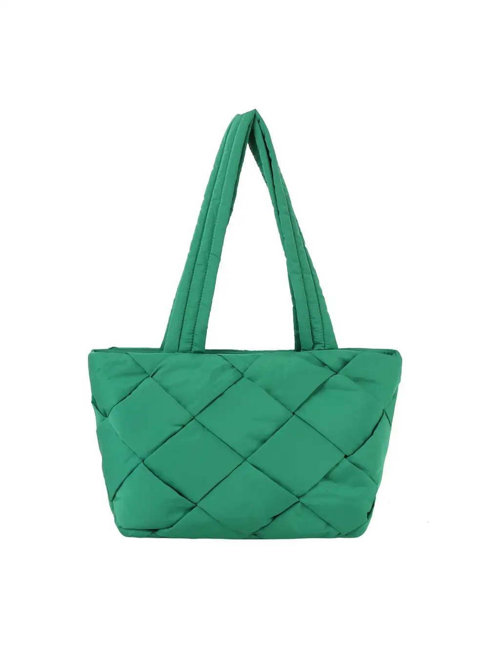 Everyday Detail Quilted Pocketed Nylon Tote Bag